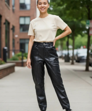 بنطلون جلد SHEIN