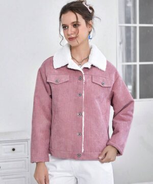 جاكيت مبطن فرو SHEIN