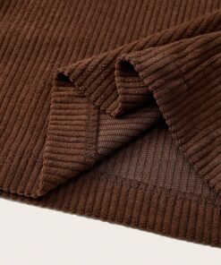 بنطلون قطيفه مضلع SHEIN - الصورة 3