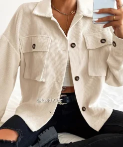 شميز قطيفه مضلع SHEIN - الصورة 1