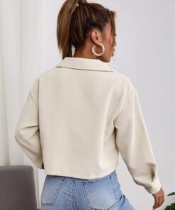 شميز شتوي قطيفه مضلع  SHEIN - الصورة 4