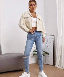 شميز شتوي قطيفه مضلع  SHEIN - الصورة 2