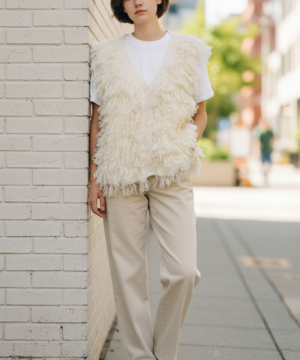 جاكت تريكو   فرو SHEIN