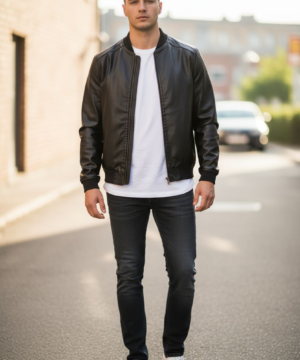 جاكيت جلد SHEIN