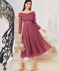 دريس سواريه بدون حزام SHEIN - الصورة 2